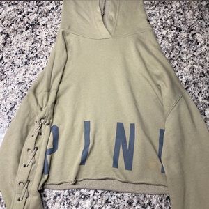Pink cropped hoodie